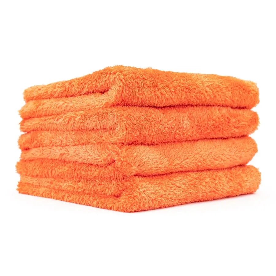 The Rag Company Eagle Edgeless Orange 500 GSM Microfiber Towel 16" x 16" 4 Pack