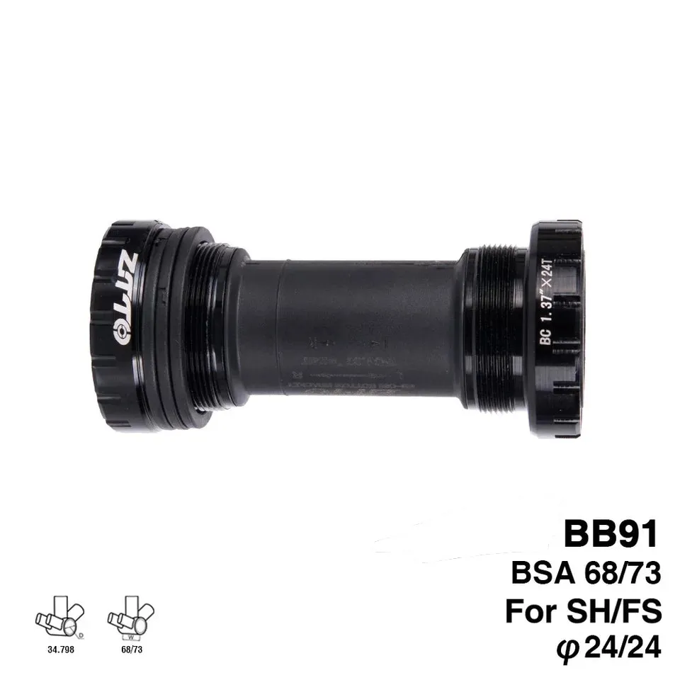 Threaded 68mm 73mm MTB Bottom Bracket BB91 BSA68 24mm