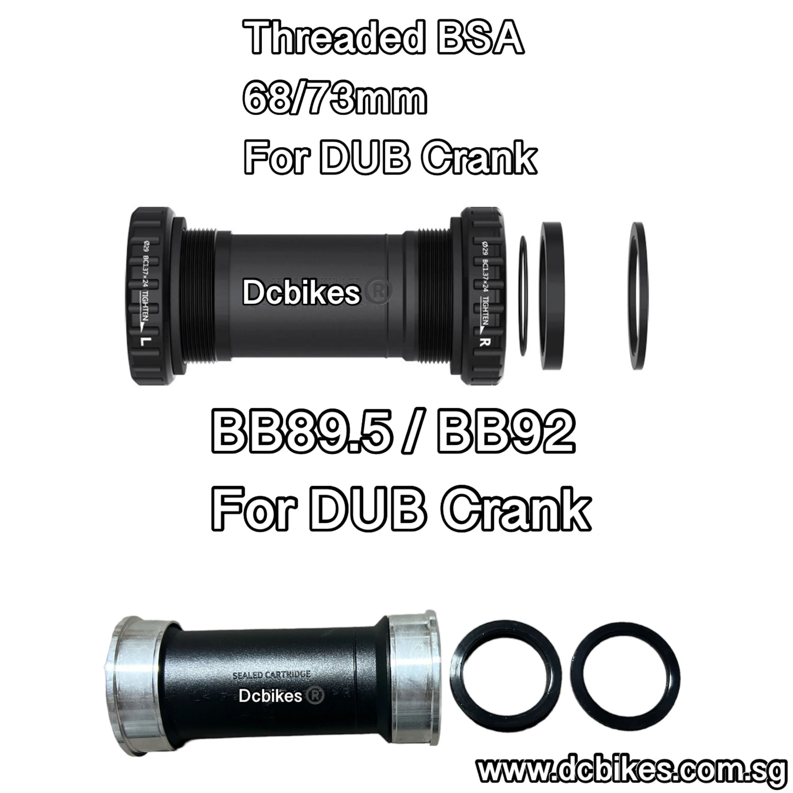 Threaded BSA 68mm/73mm | 41mm BB89.5/BB92 Press Fit Bottom Brackets BB For Sram Dub Crank 28.99mm