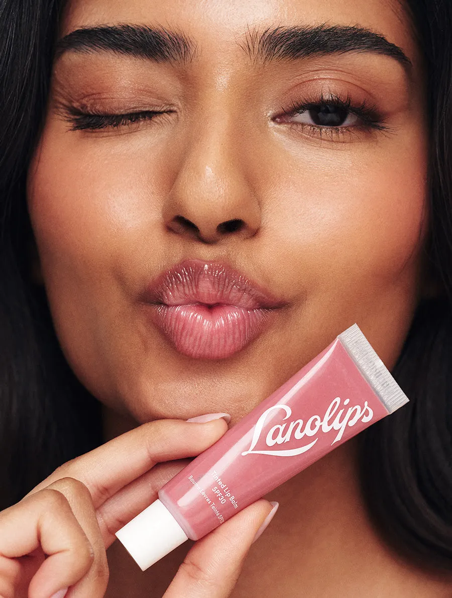 Tinted Lanolin Lip Balm SPF30 Rhubarb