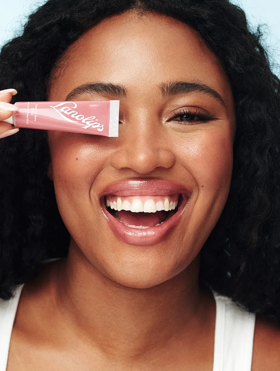 Tinted Lanolin Lip Balm SPF30 Rhubarb