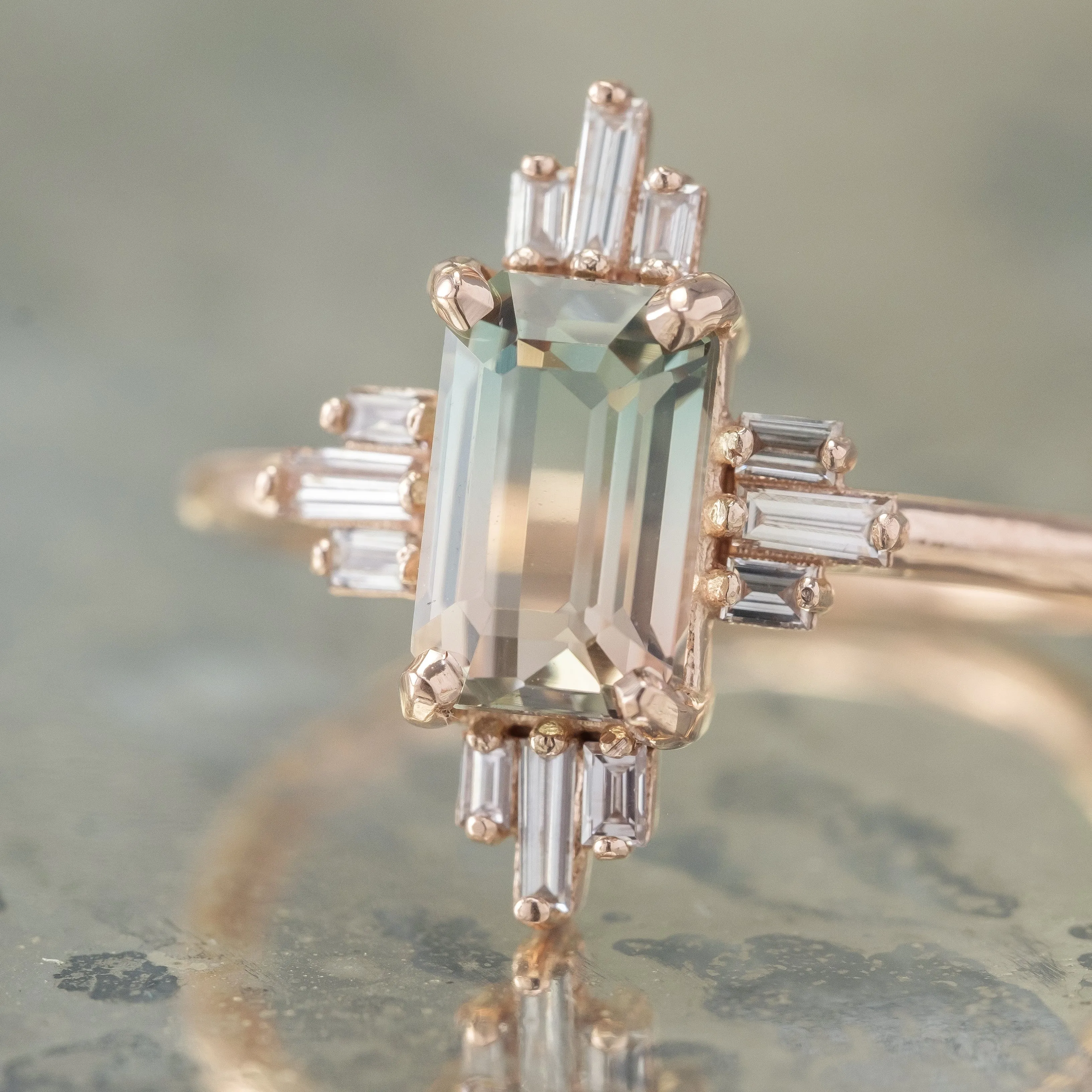 Tourmaline Sunburst Setting