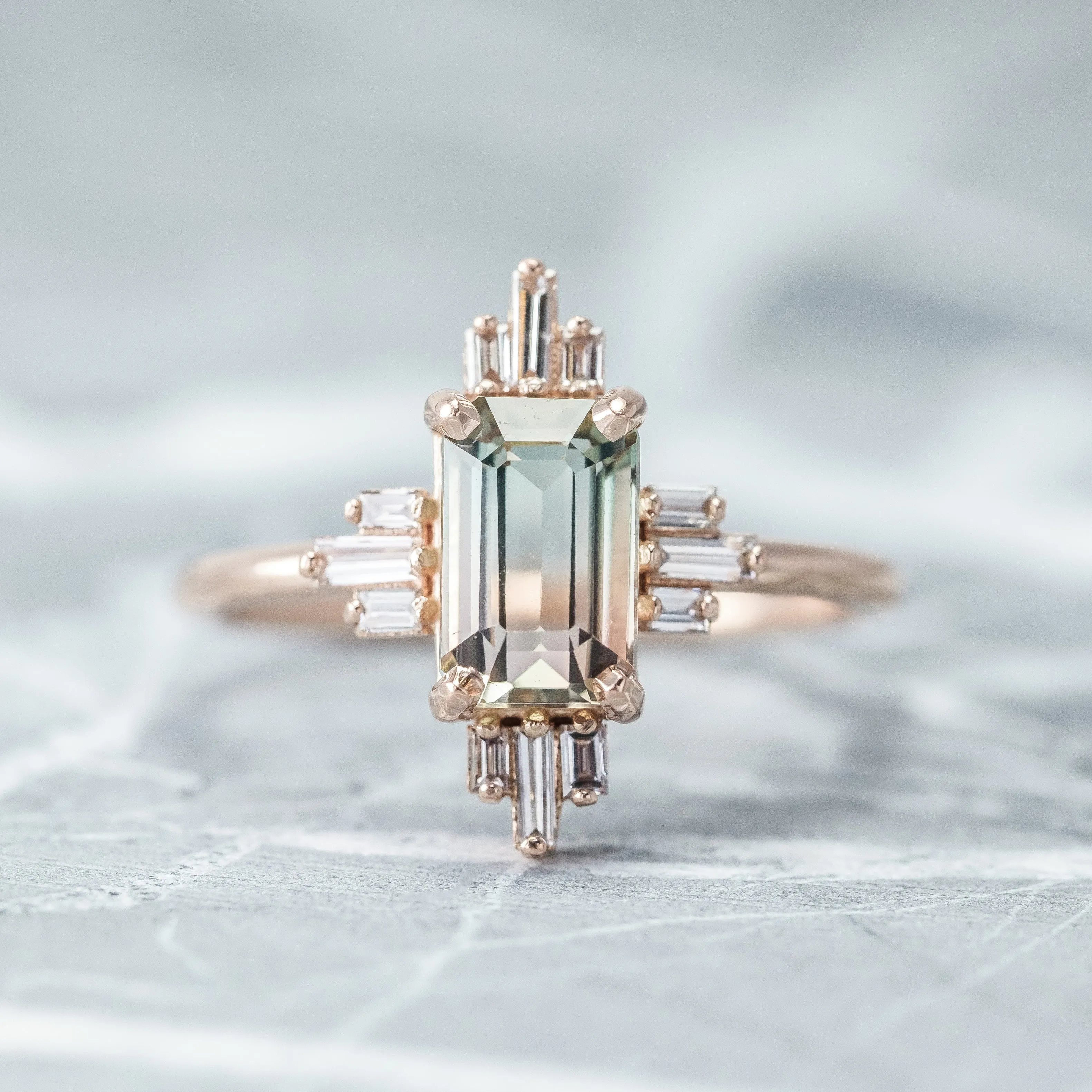 Tourmaline Sunburst Setting