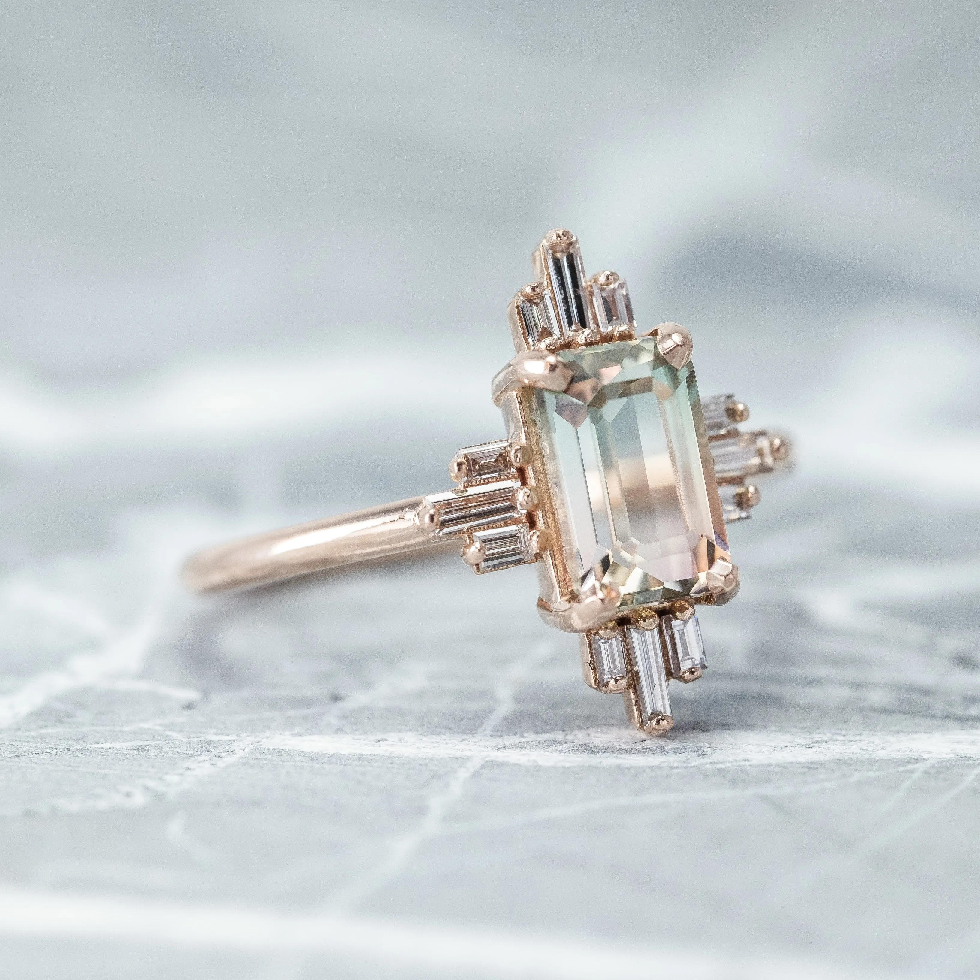 Tourmaline Sunburst Setting