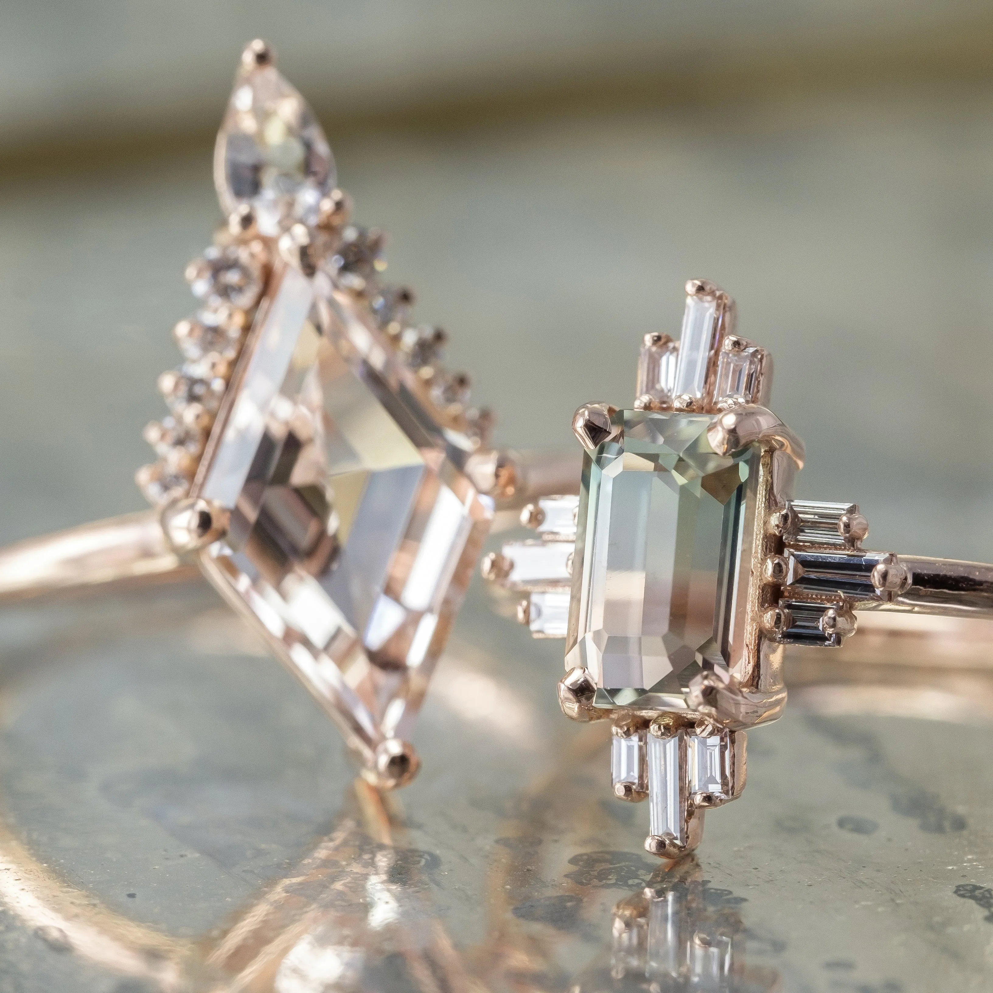 Tourmaline Sunburst Setting