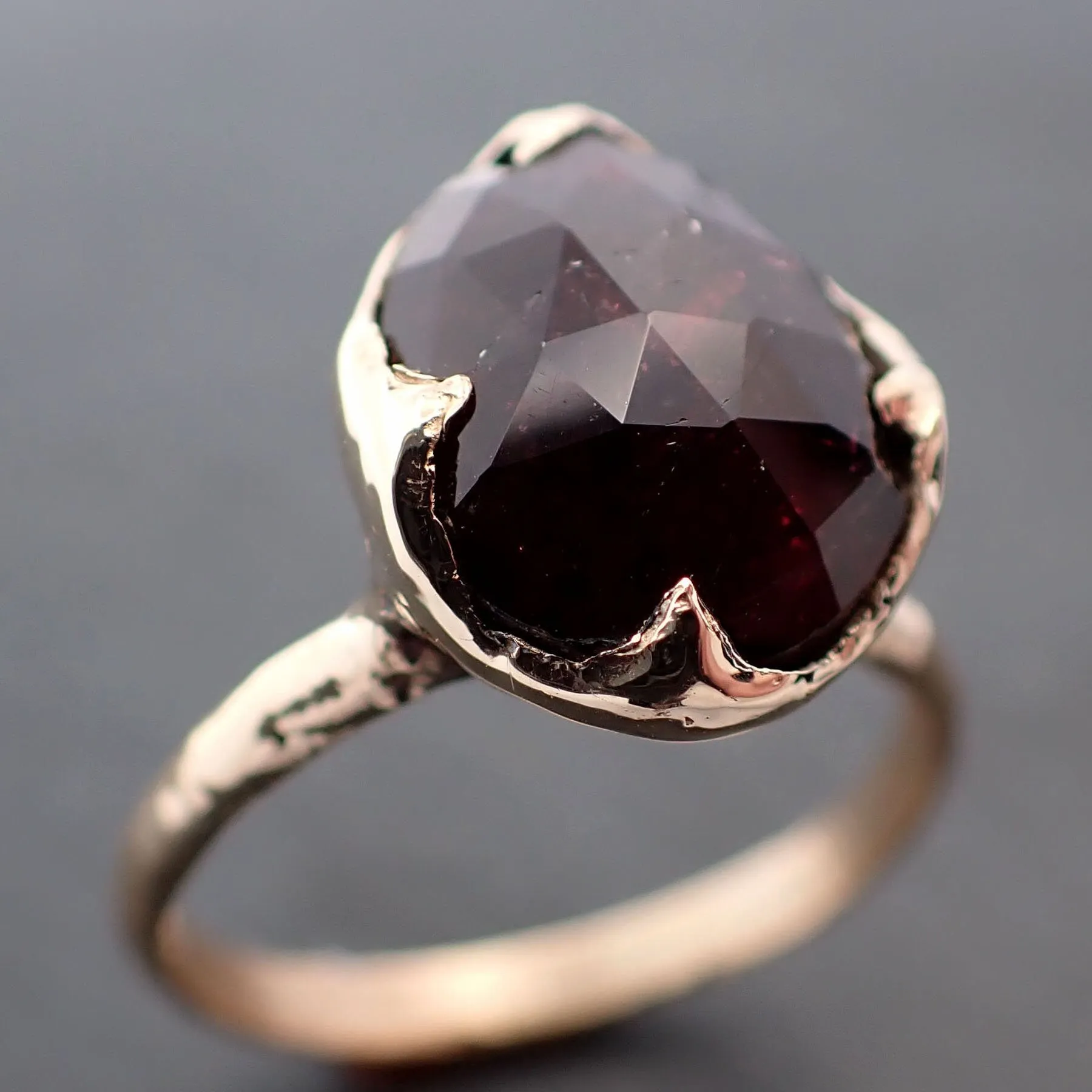 Tourmaline Yellow 14k Gold Gemstone Ring Solitaire statement cocktail recycled 3362