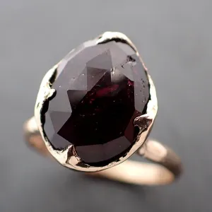 Tourmaline Yellow 14k Gold Gemstone Ring Solitaire statement cocktail recycled 3362