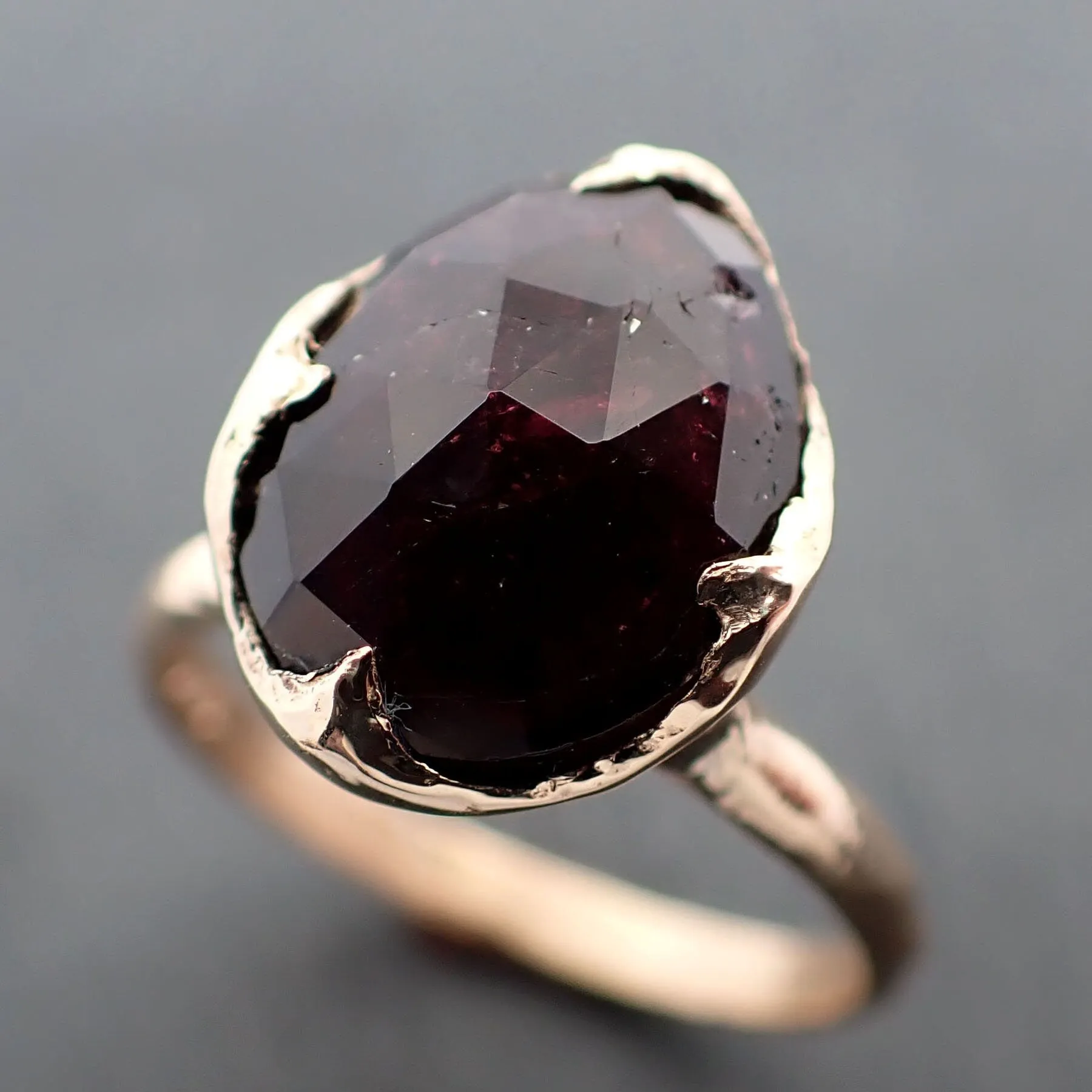 Tourmaline Yellow 14k Gold Gemstone Ring Solitaire statement cocktail recycled 3362