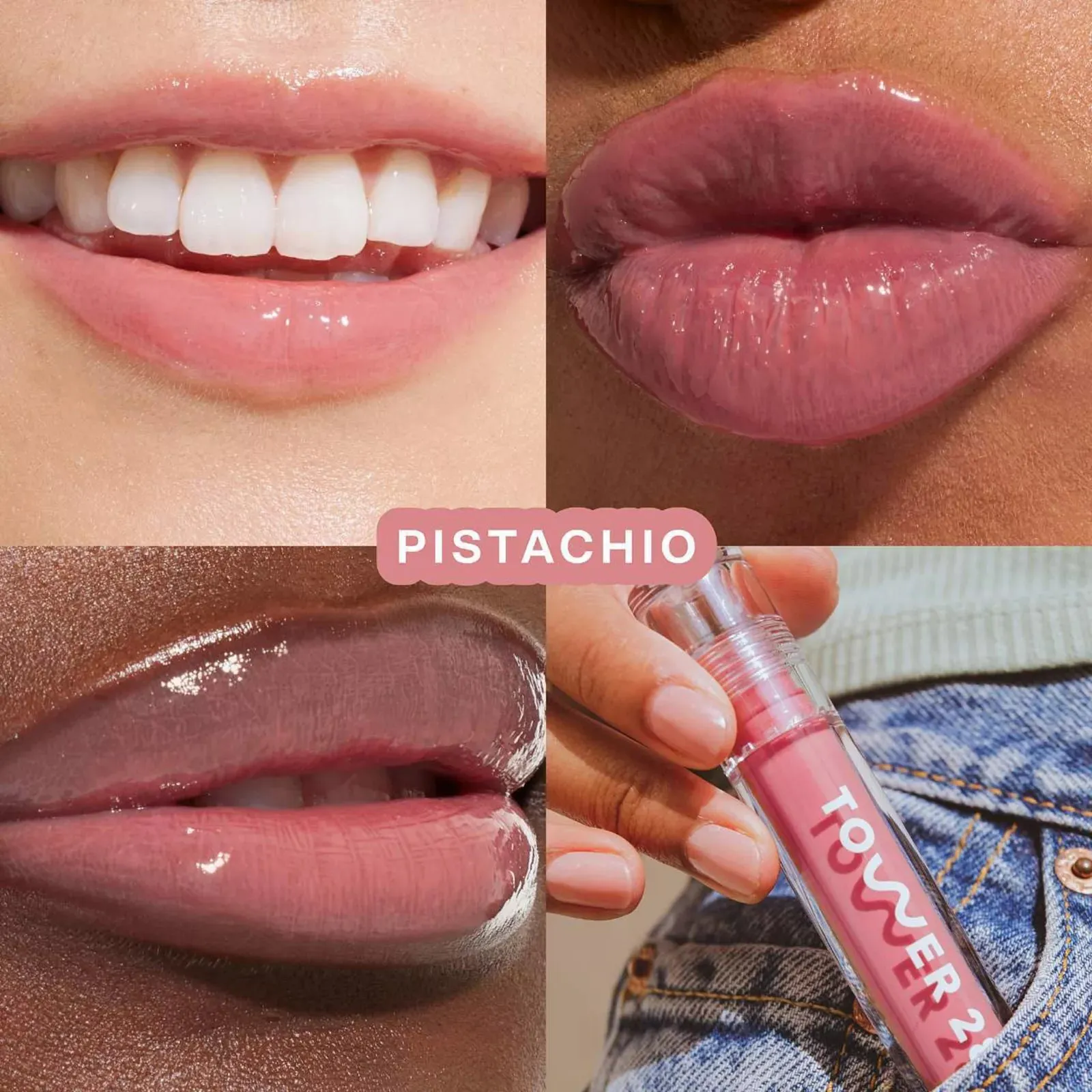 Tower 28 Beauty ShineOn Lip Jelly Non-Sticky Gloss Pistachio