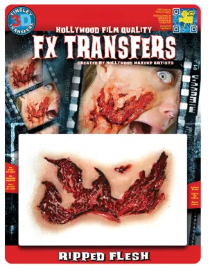 Transfers Md Ripped Flesh 3D F  Costume Accessories