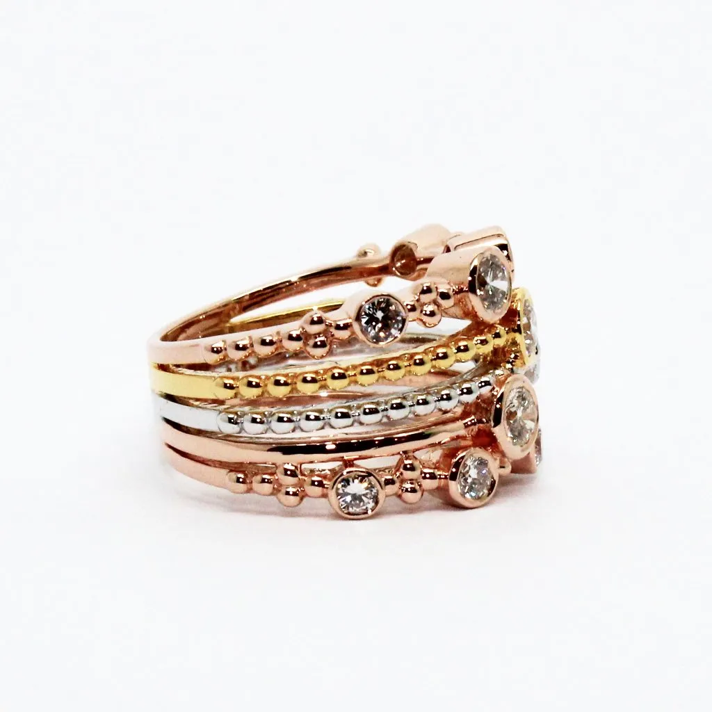 TRICOLOR DIAMOND RING AD NO.1617