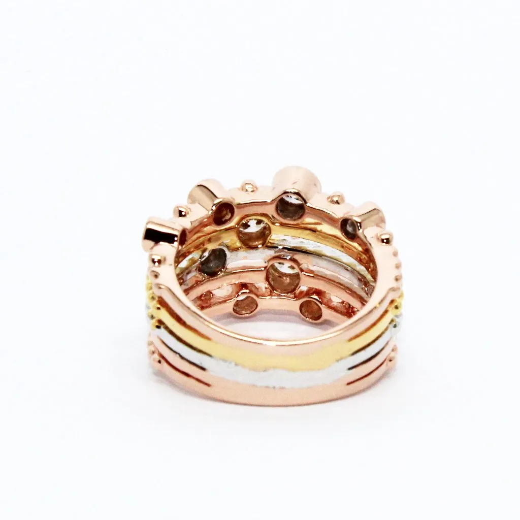 TRICOLOR DIAMOND RING AD NO.1617