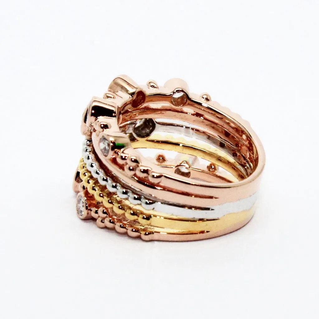 TRICOLOR DIAMOND RING AD NO.1617