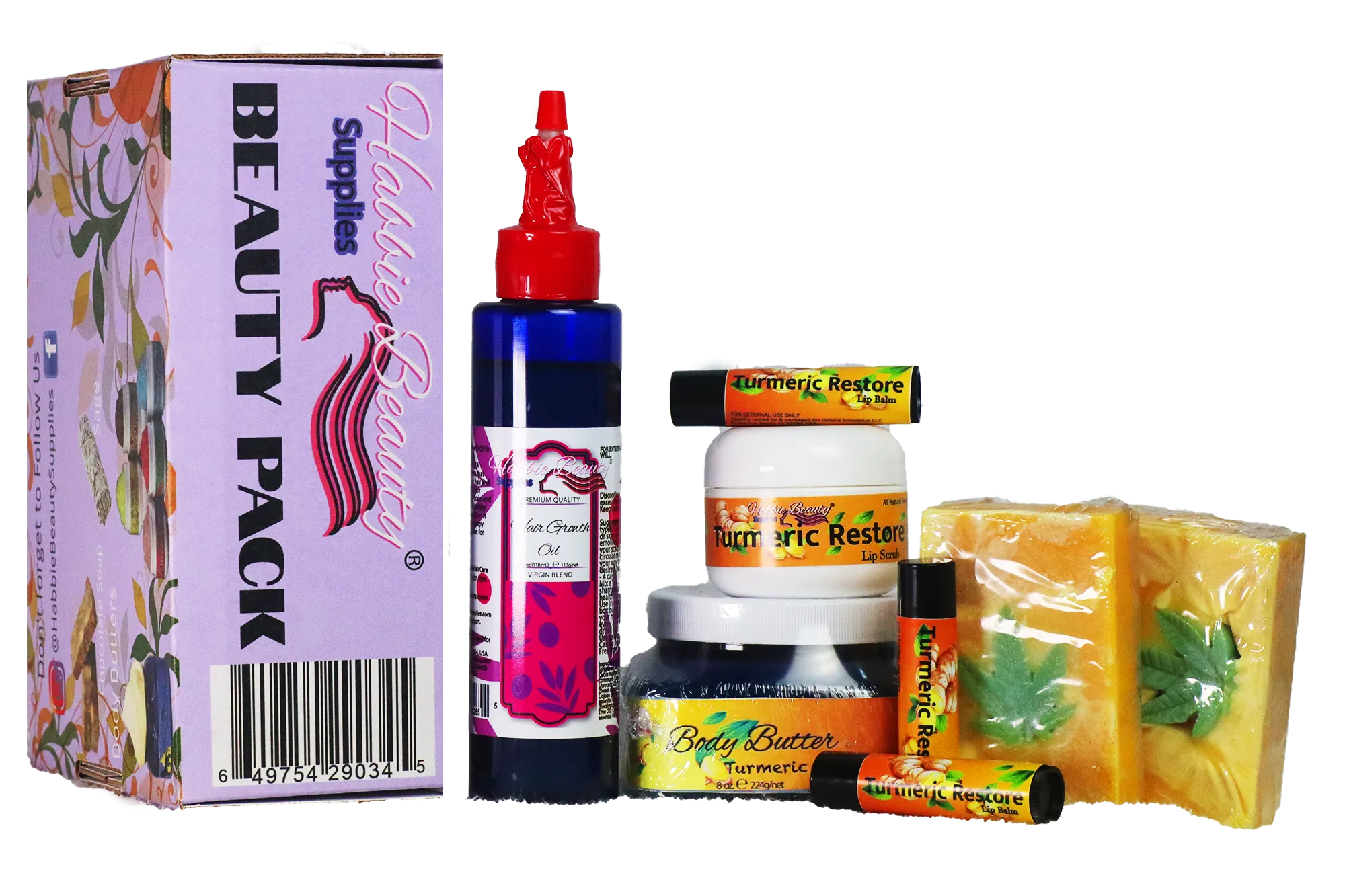 Turmeric Restore Beauty Pack | Turmeric & Hemp Restore | Gift Set | Habbie Beauty Supplies