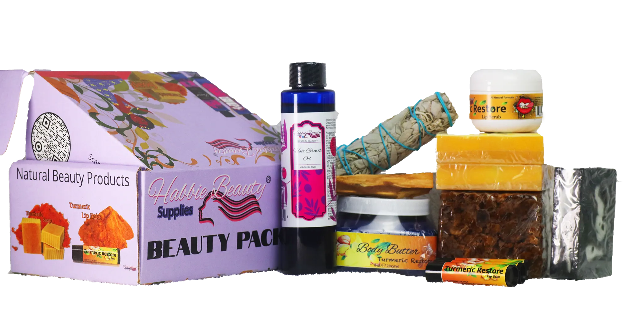 Turmeric Restore Beauty Pack | Turmeric & Hemp Restore | Gift Set | Habbie Beauty Supplies