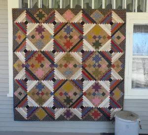Twinkling Log Cabin Lap Quilt Pattern