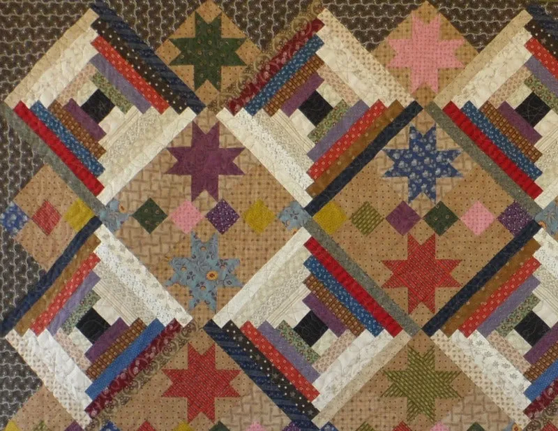 Twinkling Log Cabin Lap Quilt Pattern