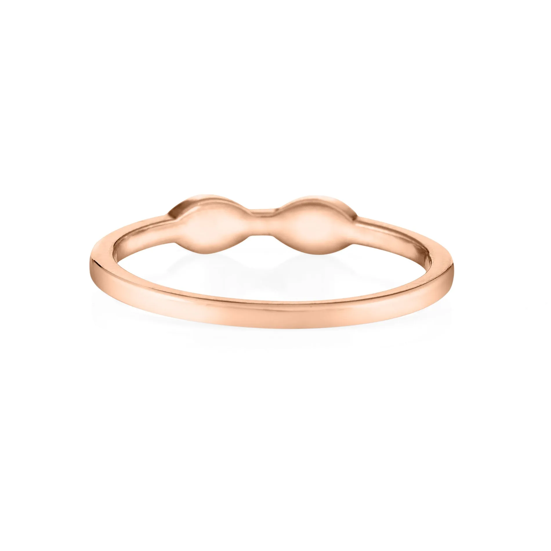 Two Setting Cremation Ring in 14K Rose Gold