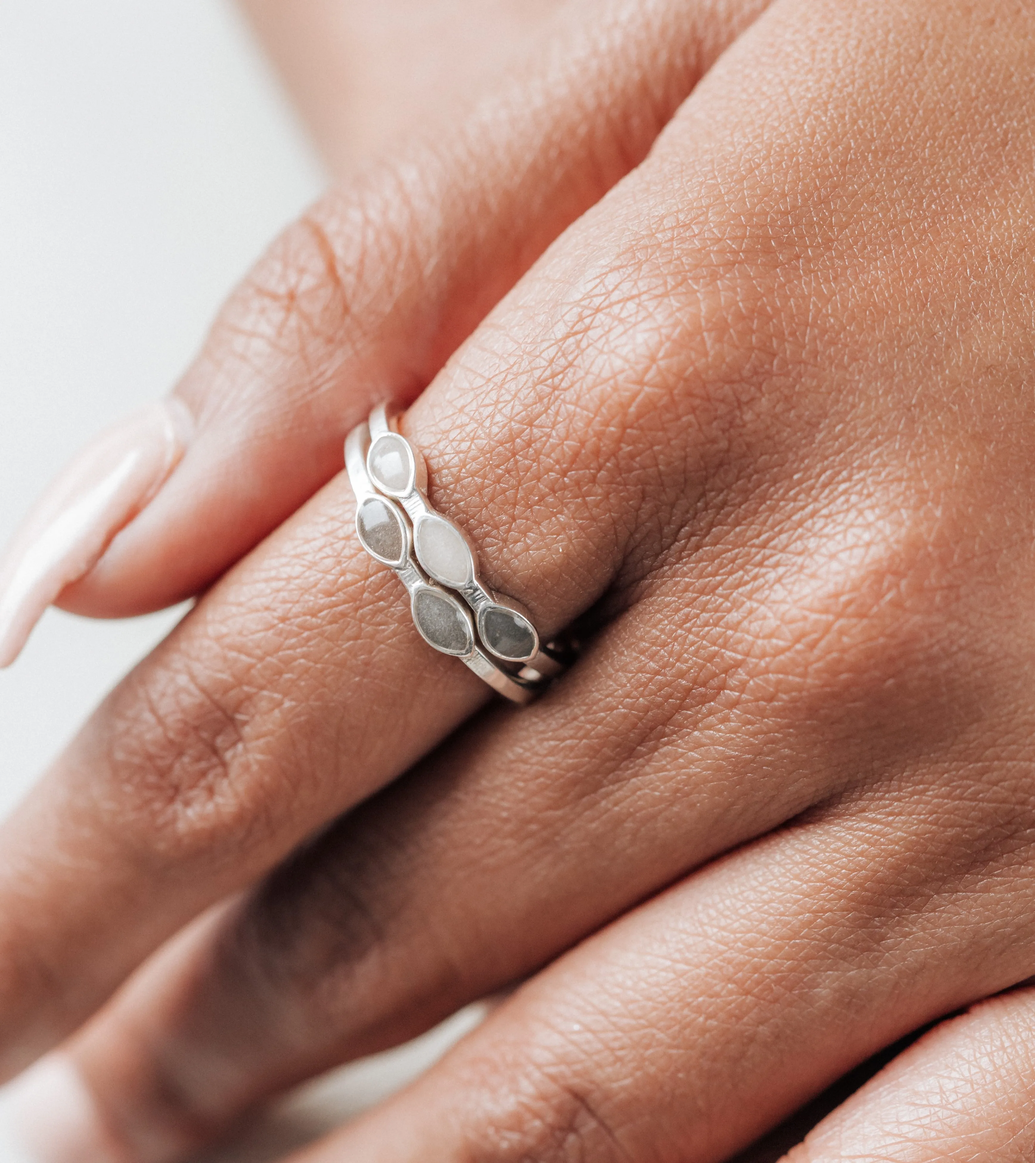 Two Setting Cremation Ring in 14K Rose Gold