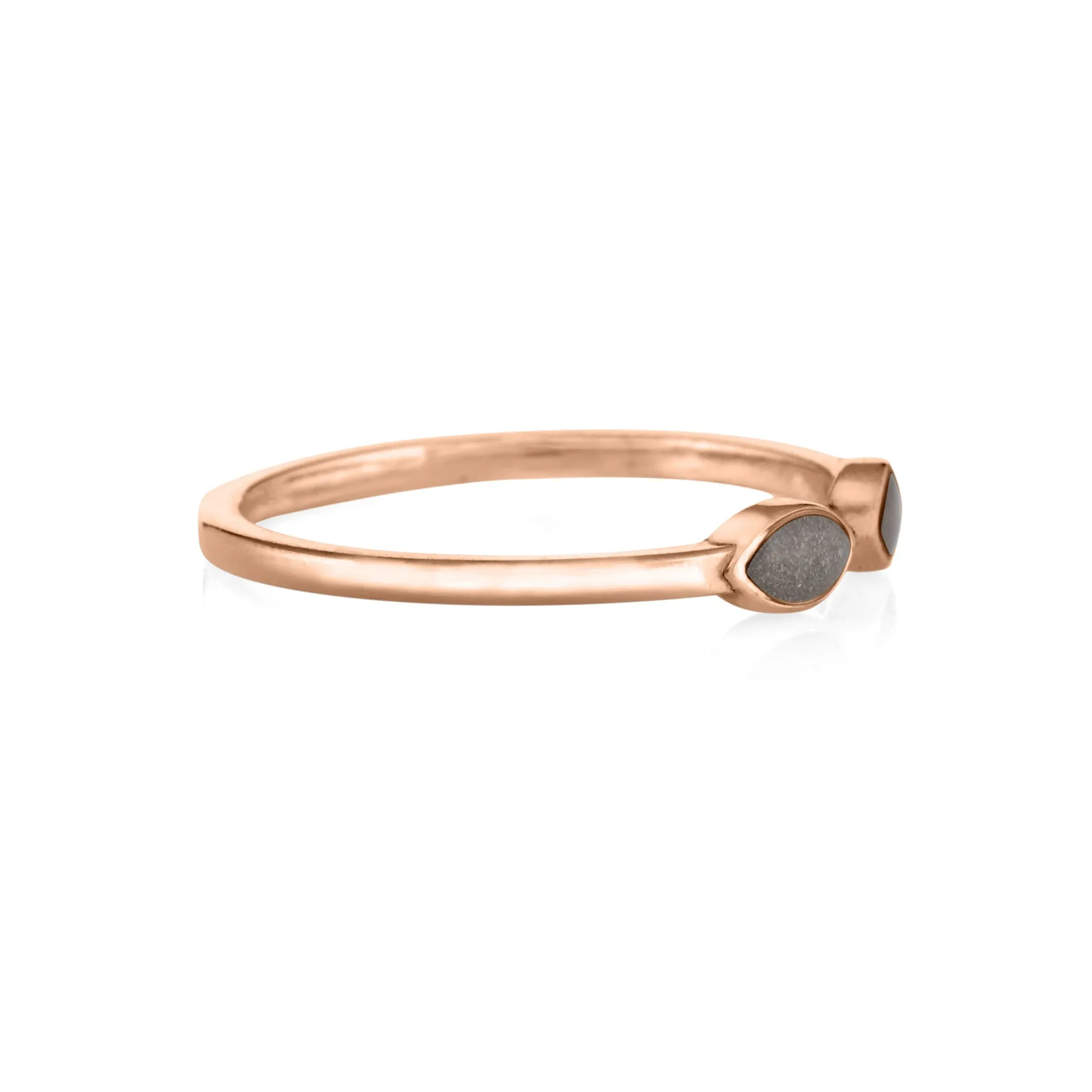 Two Setting Cremation Ring in 14K Rose Gold