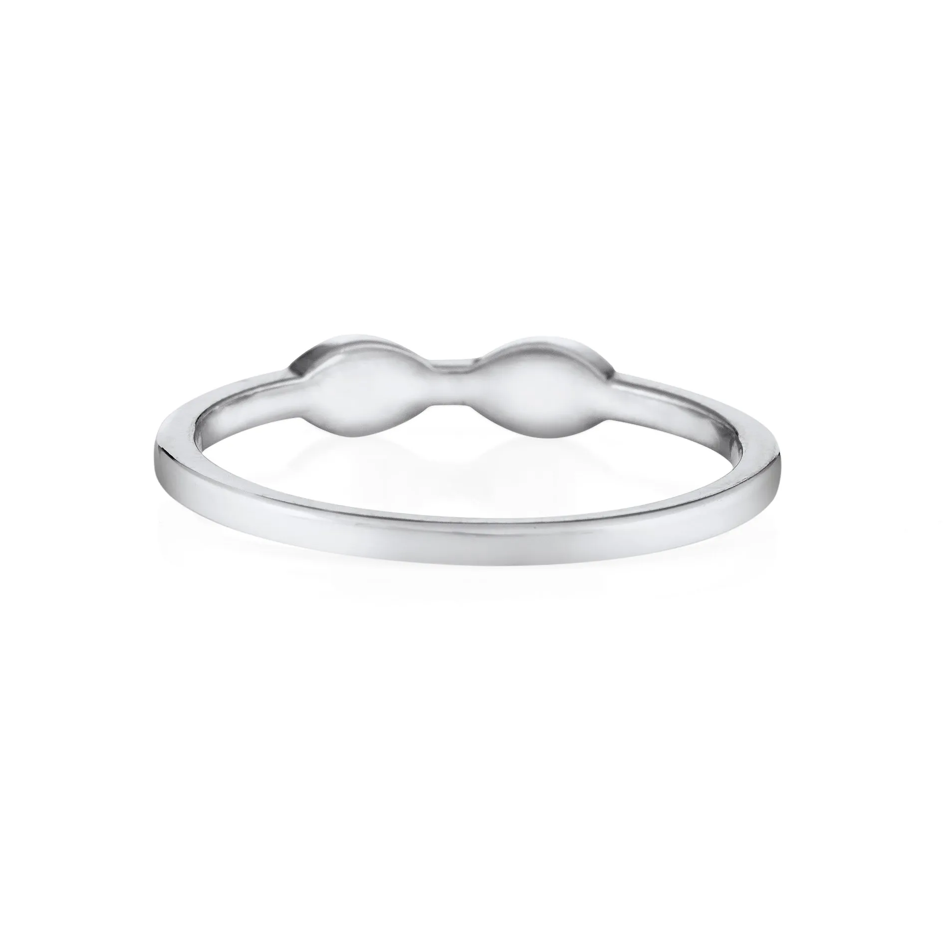 Two Setting Cremation Ring in 14K White Gold