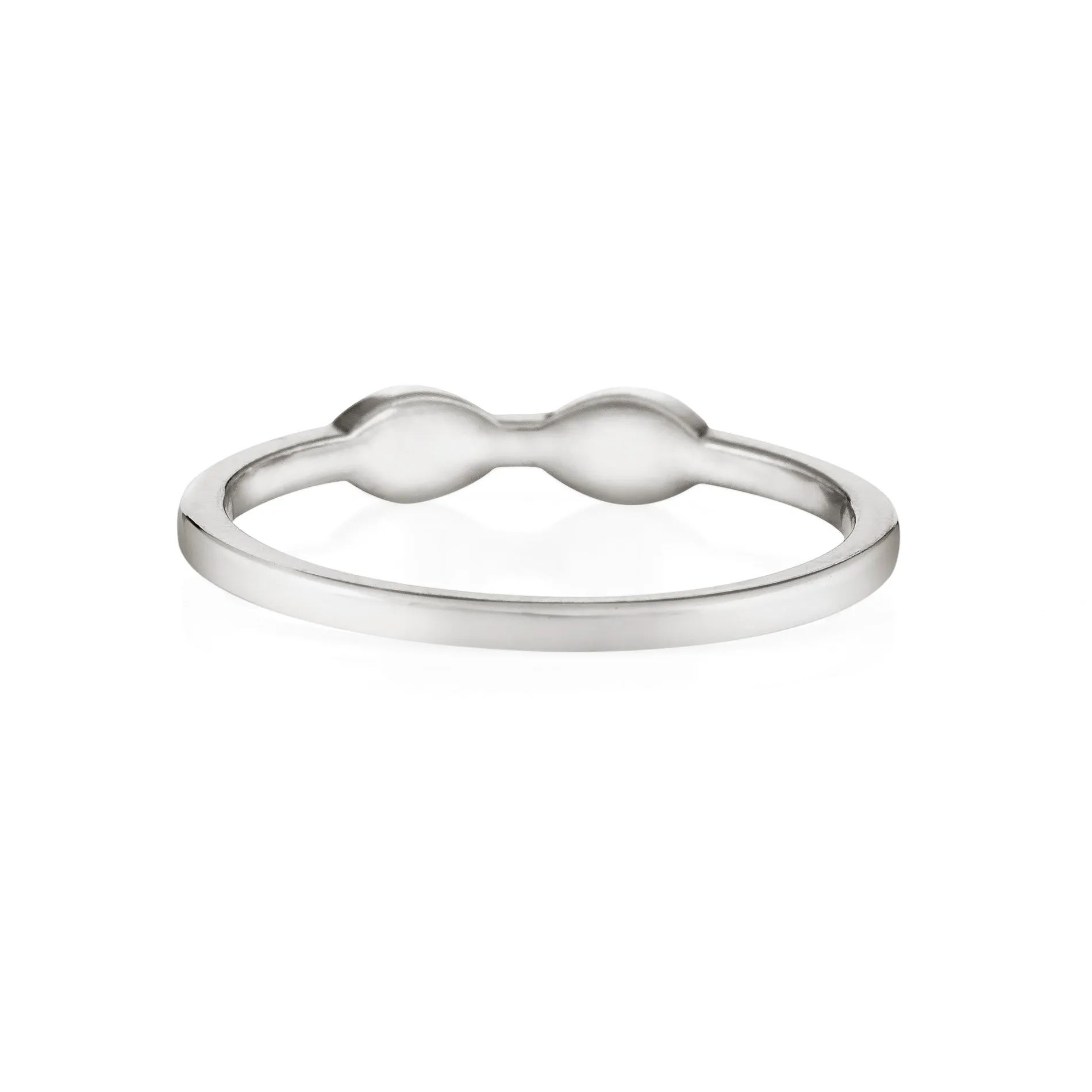Two Setting Cremation Ring in Sterling Silver