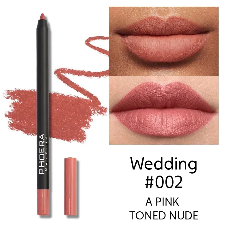 Ultimate 12-Color Red Lip Liner Pen Set - Velvet Matte Finish, Waterproof & Long-Lasting