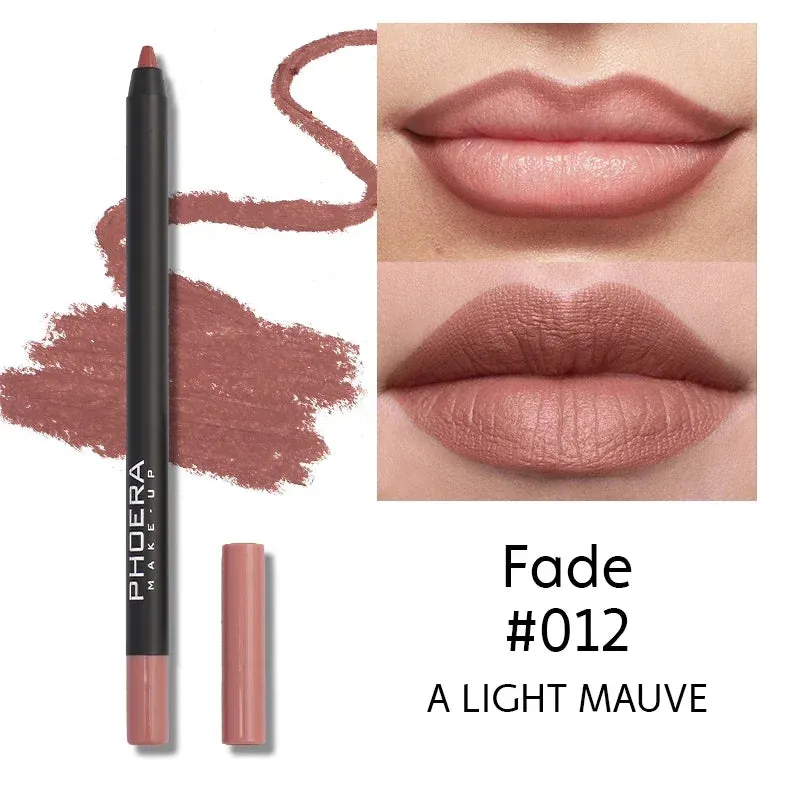 Ultimate 12-Color Red Lip Liner Pen Set - Velvet Matte Finish, Waterproof & Long-Lasting