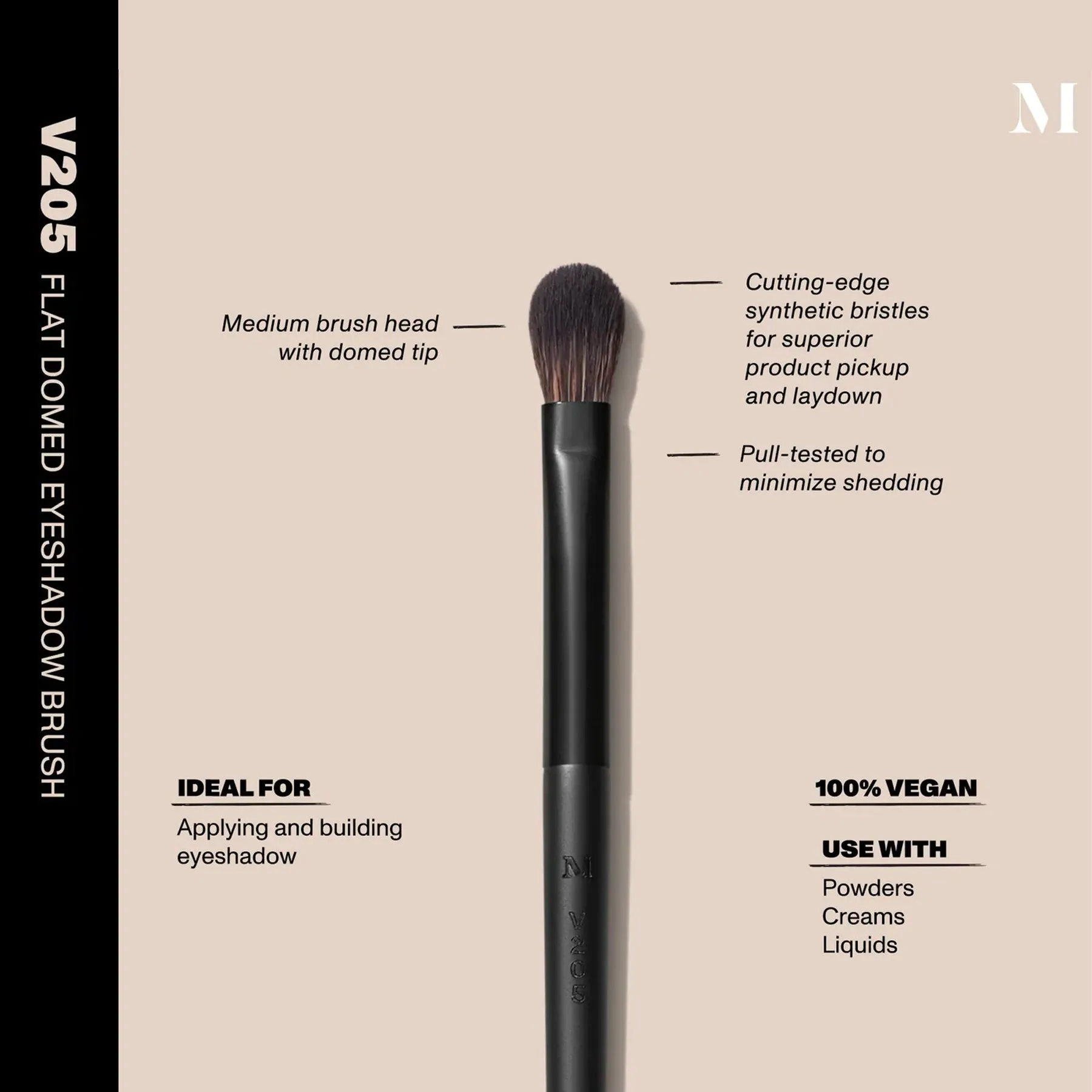 V205 - Flat Domed Eyeshadow Brush
