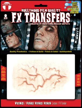 Veins Fake Horror Face Wound Horror Halloween Make Up 3D FX Transfers