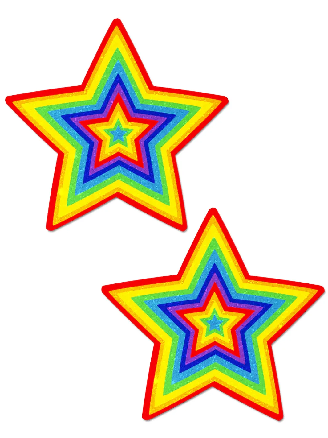 VELVET RAINBOW STAR NIPPLE PASTIES