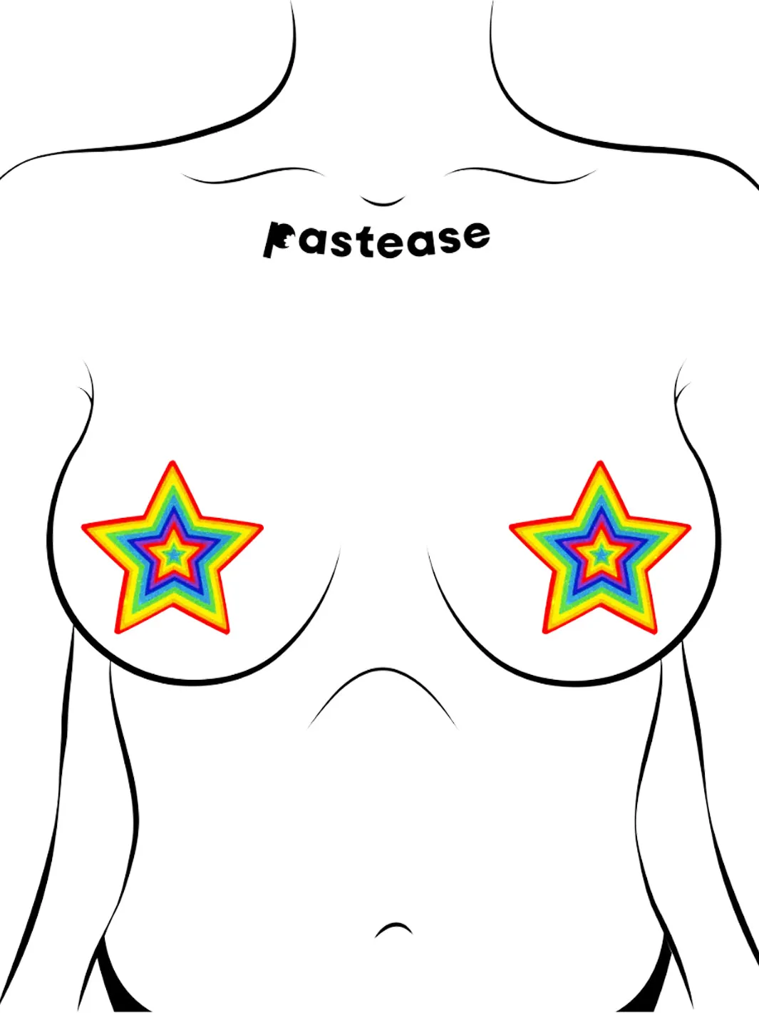 VELVET RAINBOW STAR NIPPLE PASTIES