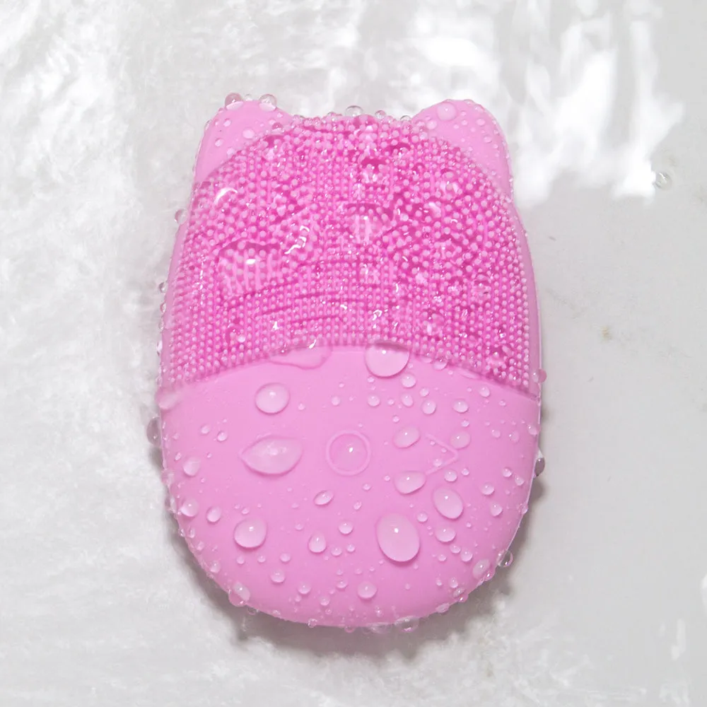 ViBelle Silicone Facial Cleansing Brush Gift Set-Pink