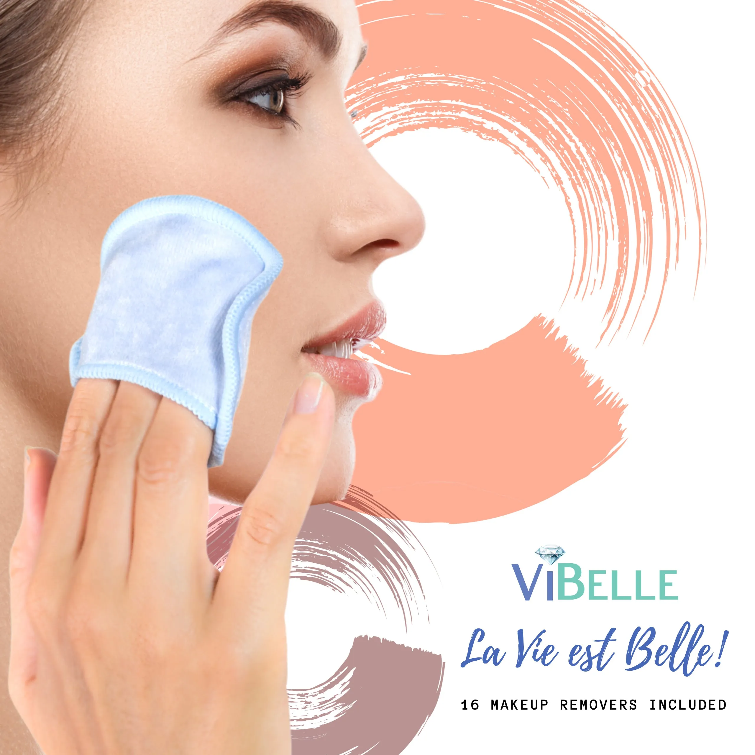 ViBelle Silicone Facial Cleansing Brush Gift Set-Pink