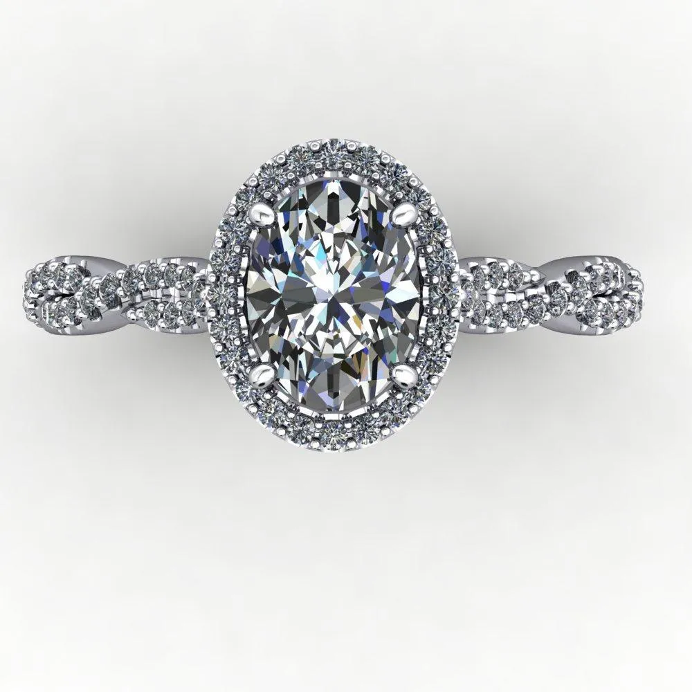Victoria Halo Engagement Ring (setting only)