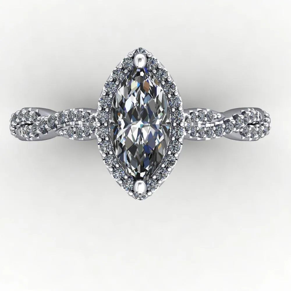 Victoria Halo Engagement Ring (setting only)