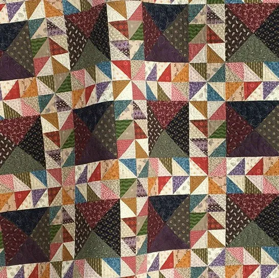 Village Square Lap Quilt Pattern - PDF