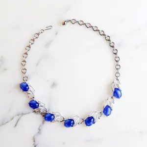Vintage Lisner Blue Moonglow Necklace