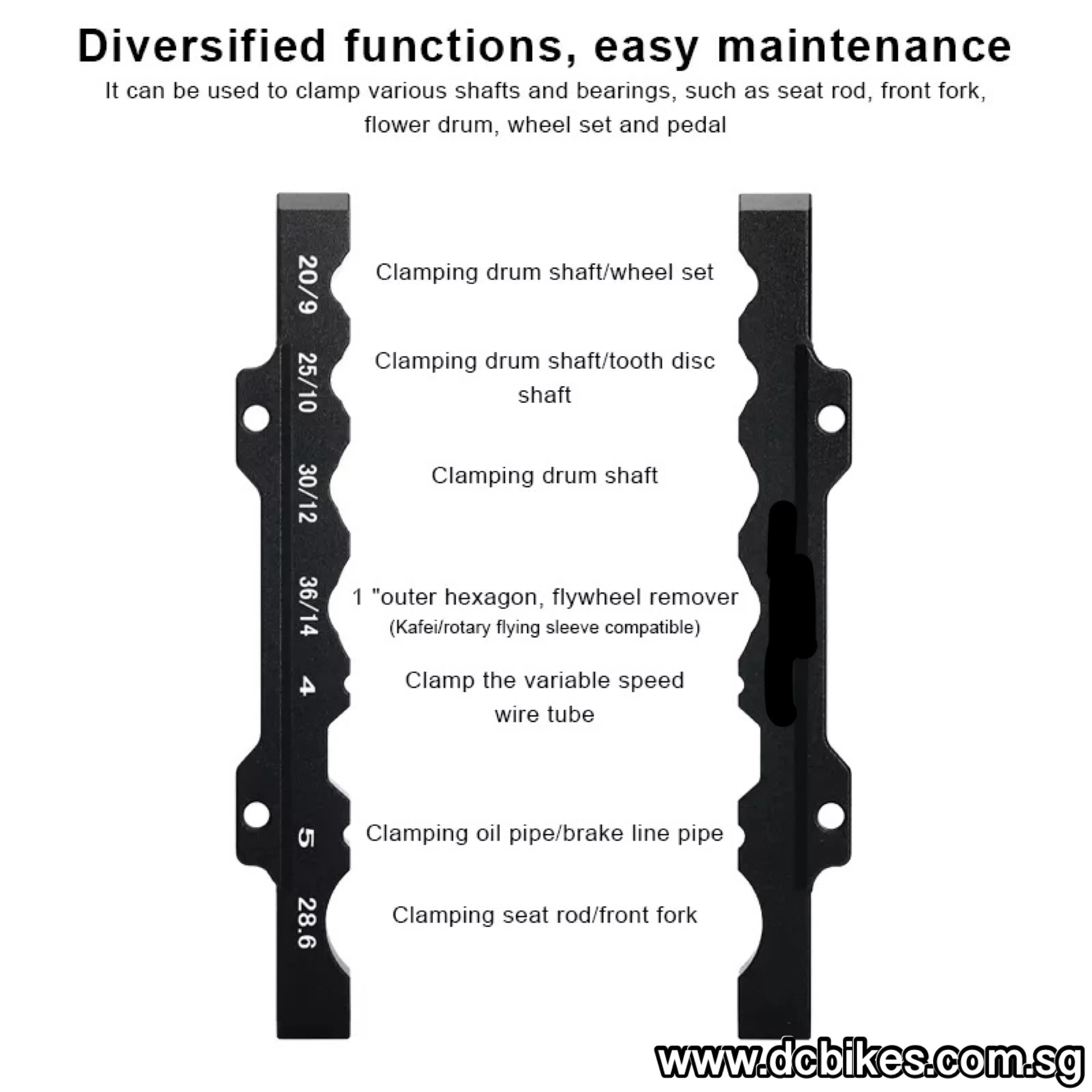 Vise Clamp Insert Jaw With Multi Grooves Holder For Hub Seatpost Pedals Axle Spindle Fork Steering Tube etc