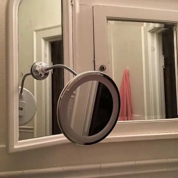Wall-Mount Makeup Mirror