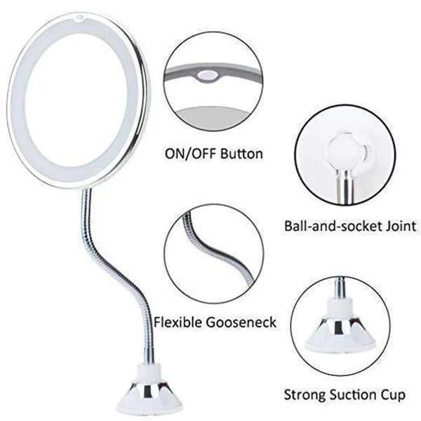 Wall-Mount Makeup Mirror