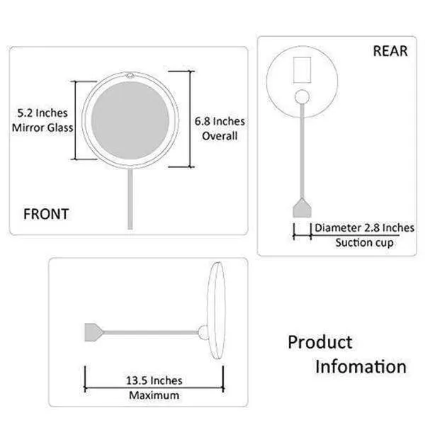 Wall-Mount Makeup Mirror