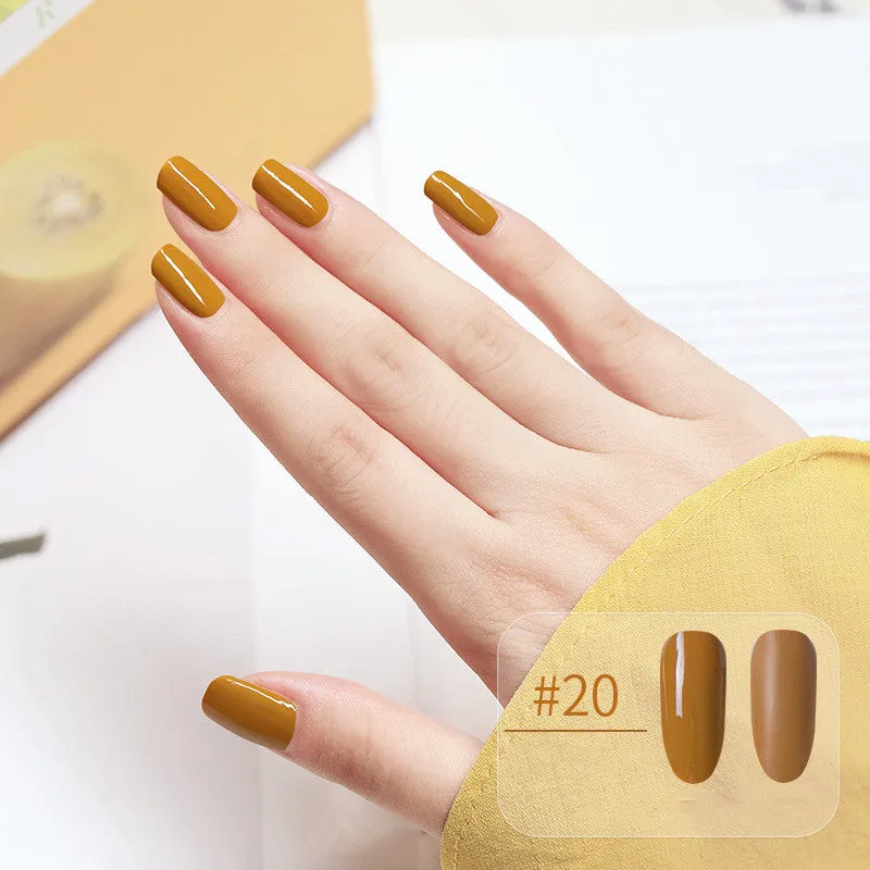 Water-based peel-off nail polish that can be peeled and dried without baking