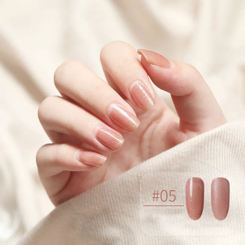 Water-based peel-off nail polish that can be peeled and dried without baking