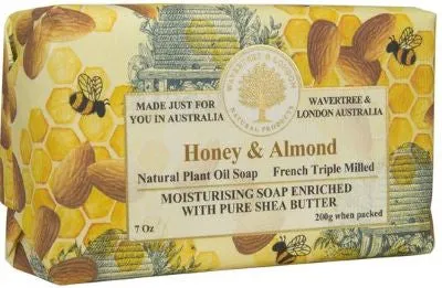 Wavertree & London  Honey & Almond Bar Soap , 7 oz