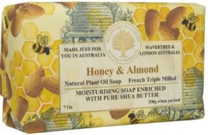 Wavertree & London  Honey & Almond Bar Soap , 7 oz