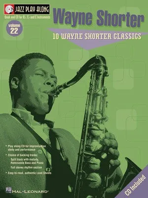 WAYNE SHORTER JAZZ PLAY ALONG V22 BK/CD