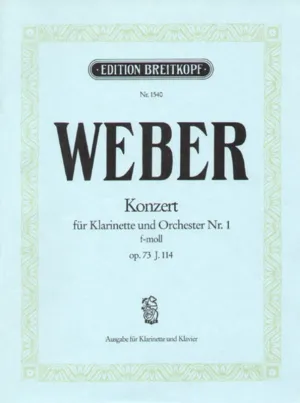 WEBER - CONCERTO NO 1 OP 73 F MIN CLARINET/PIANO