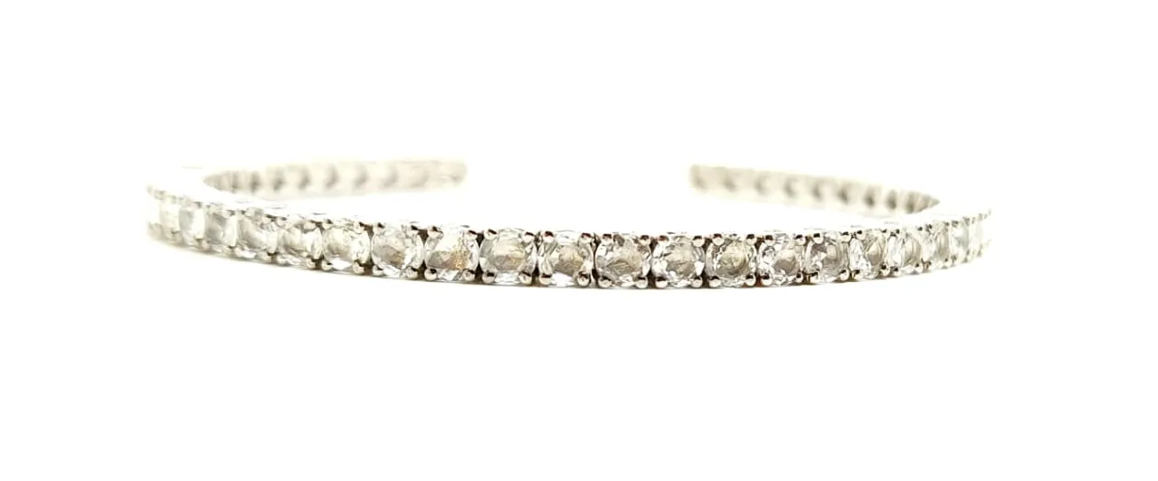 WHITE SAPPHIRE TENNIS BANGLE
