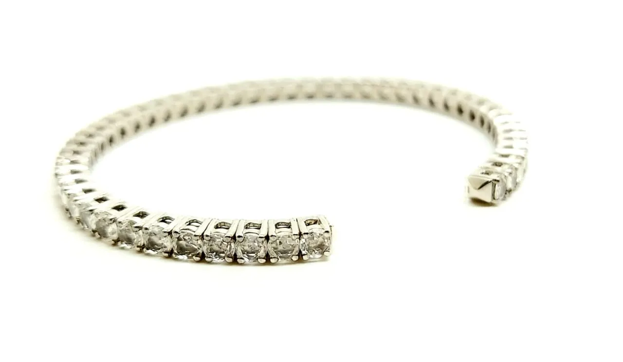 WHITE SAPPHIRE TENNIS BANGLE